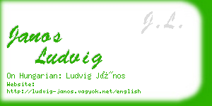 janos ludvig business card